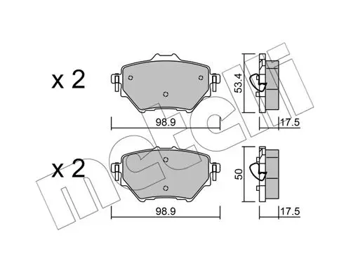 Handler.Part Brake pad set, disc brake METELLI 2209870 1