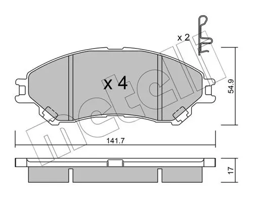 Handler.Part Brake pad set, disc brake METELLI 2209960 1