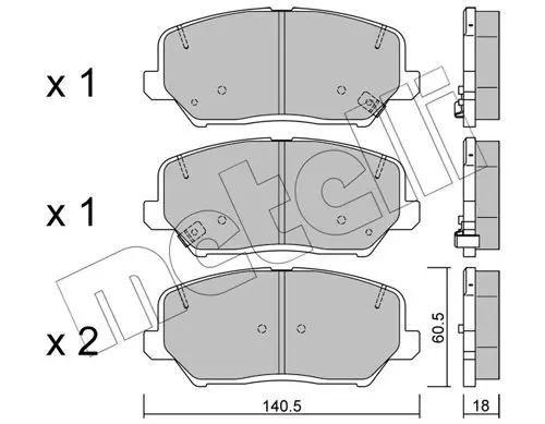 Handler.Part Brake pad set, disc brake METELLI 2209970 1