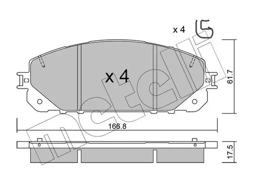 Handler.Part Brake pad set, disc brake METELLI 2210000 1