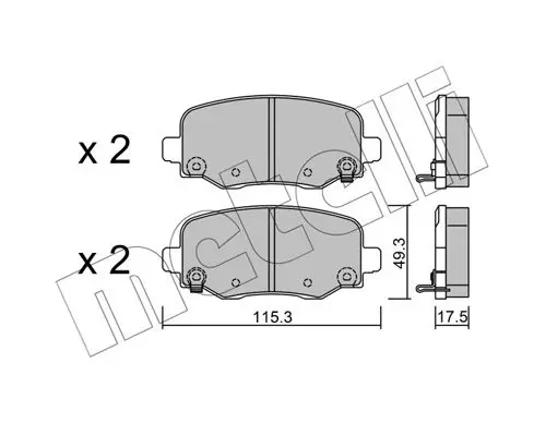 Handler.Part Brake pad set, disc brake METELLI 2210020 1