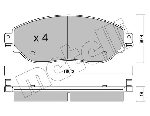 Handler.Part Brake pad set, disc brake METELLI 2210030 1