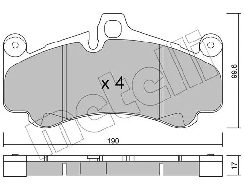 Handler.Part Brake pad set, disc brake METELLI 2210040 1