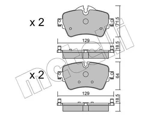 Handler.Part Brake pad set, disc brake METELLI 2210130 1