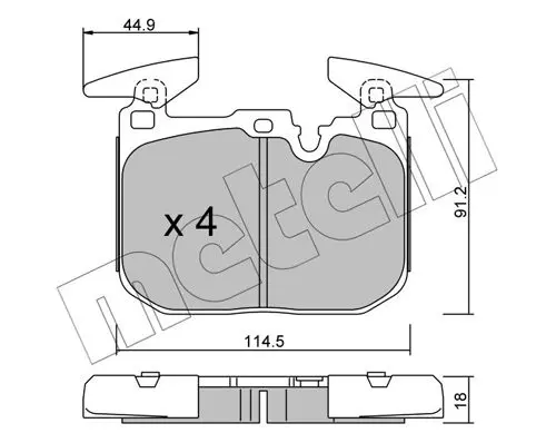 Handler.Part Brake pad set, disc brake METELLI 2210150 1