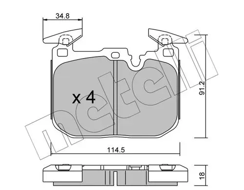 Handler.Part Brake pad set, disc brake METELLI 2210151 1