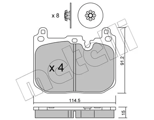 Handler.Part Brake pad set, disc brake METELLI 2210152 1