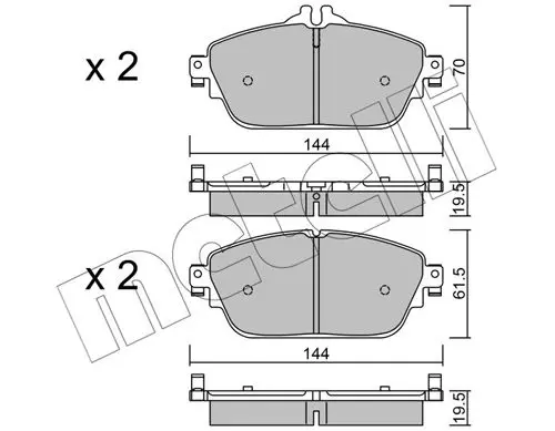 Handler.Part Brake pad set, disc brake METELLI 2210170 1