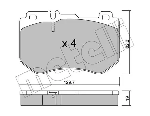 Handler.Part Brake pad set, disc brake METELLI 2210180 1