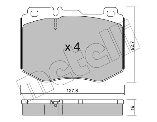 Handler.Part Brake pad set, disc brake METELLI 2210190 1