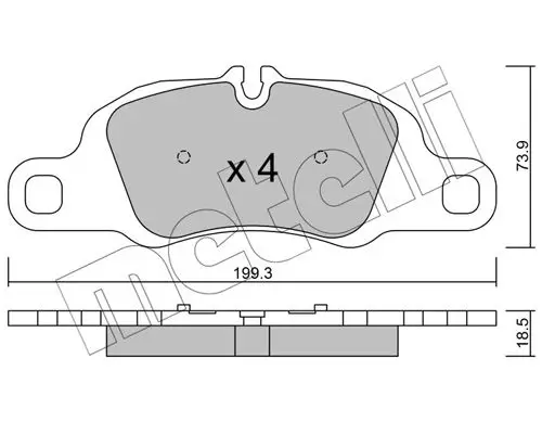 Handler.Part Brake pad set, disc brake METELLI 2210270 1