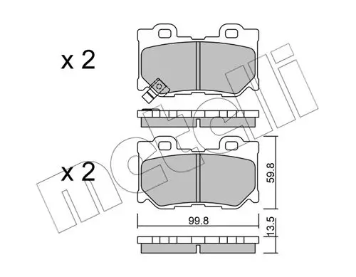 Handler.Part Brake pad set, disc brake METELLI 2210300 1