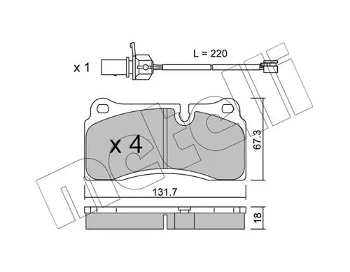 Handler.Part Brake pad set, disc brake METELLI 2210440 1