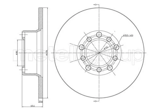 Handler.Part Brake disc METELLI 230046 1