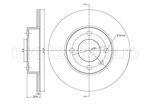 Handler.Part Brake disc METELLI 230054 2