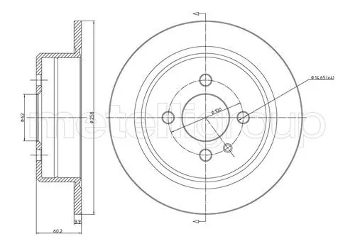 Handler.Part Brake disc METELLI 230084 1