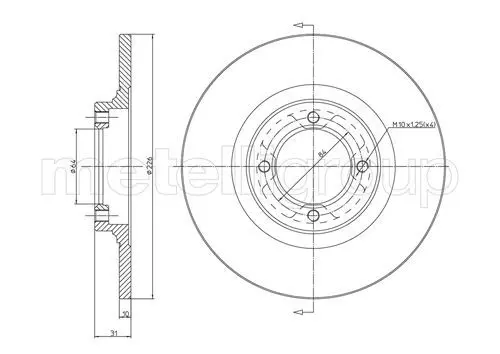 Handler.Part Brake disc METELLI 230149 1