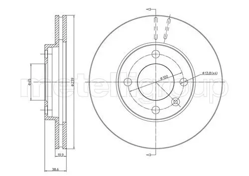 Handler.Part Brake disc METELLI 230170 1