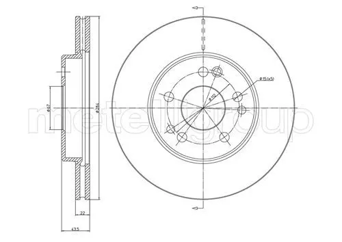 Handler.Part Brake disc METELLI 230167 1