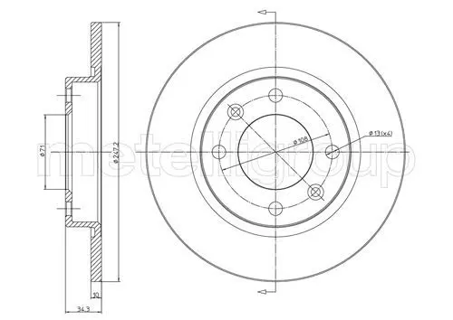 Handler.Part Brake disc METELLI 230217 1