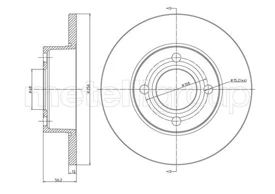 Handler.Part Brake disc METELLI 230233 1