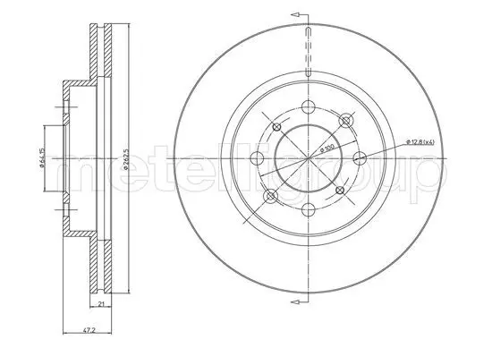 Handler.Part Brake disc METELLI 230235 1