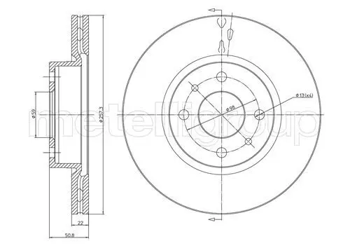 Handler.Part Brake disc METELLI 230240 1