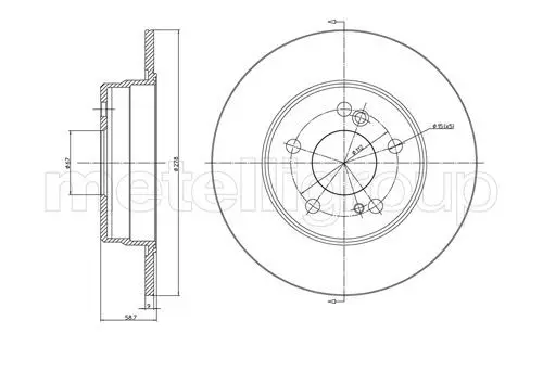 Handler.Part Brake disc METELLI 230299 1