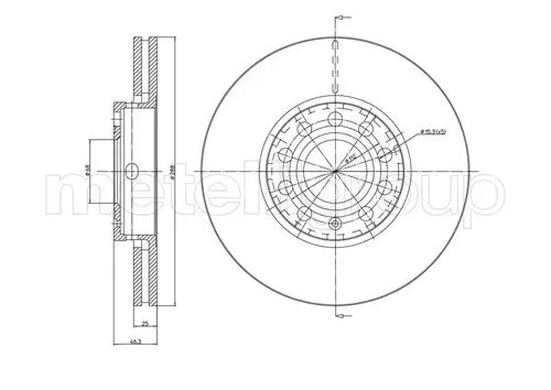 Handler.Part Brake disc METELLI 230262C 2