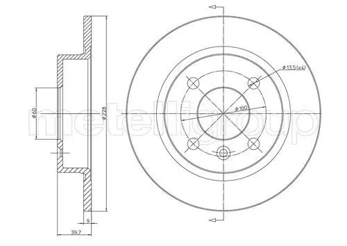 Handler.Part Brake disc METELLI 230263 1