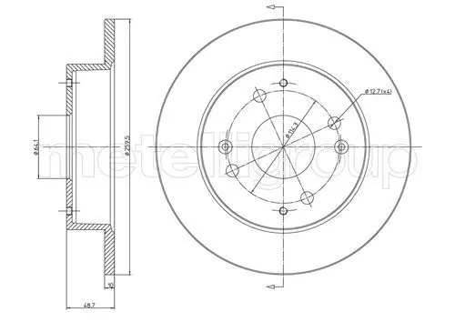 Handler.Part Brake disc METELLI 230361 1