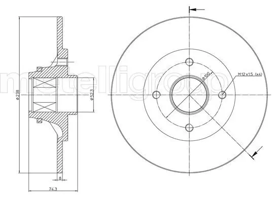 Handler.Part Brake disc METELLI 230384 1