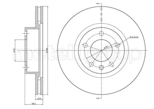 Handler.Part Brake disc METELLI 230446 1