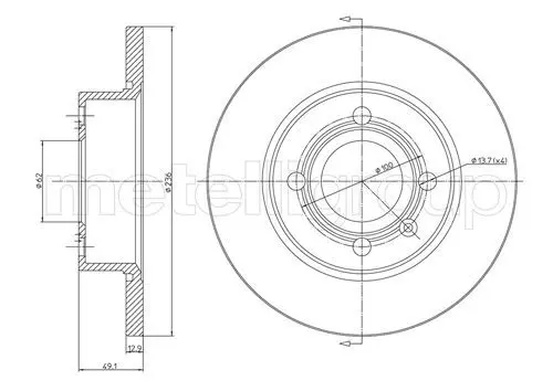 Handler.Part Brake disc METELLI 230471 1