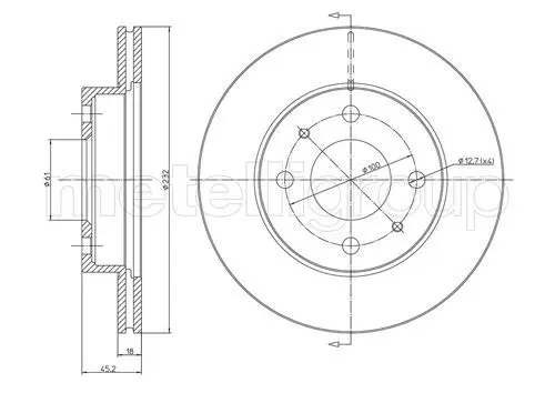 Handler.Part Brake disc METELLI 230457 1