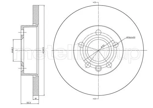 Handler.Part Brake disc METELLI 230484 1