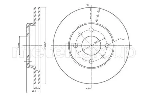 Handler.Part Brake disc METELLI 230553 1