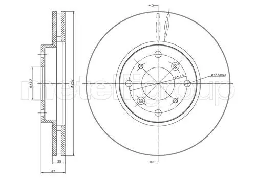 Handler.Part Brake disc METELLI 230582 1