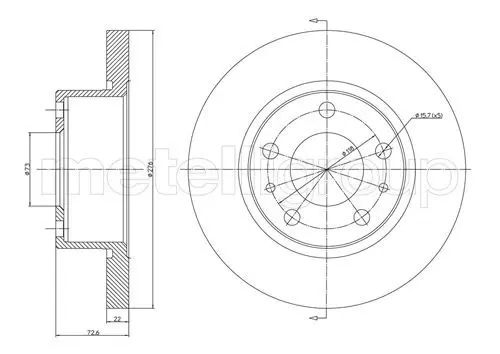 Handler.Part Brake disc METELLI 230570 1