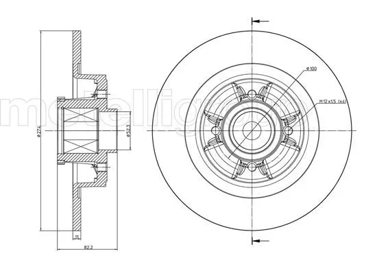 Handler.Part Brake disc METELLI 230584 1