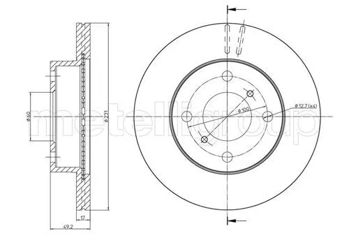 Handler.Part Brake disc METELLI 230587 1