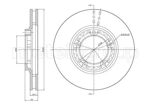 Handler.Part Brake disc METELLI 230596 1