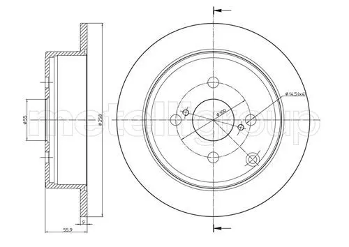 Handler.Part Brake disc METELLI 230634C 1