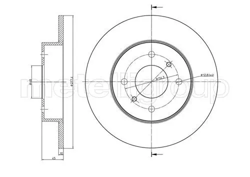 Handler.Part Brake disc METELLI 230672 1