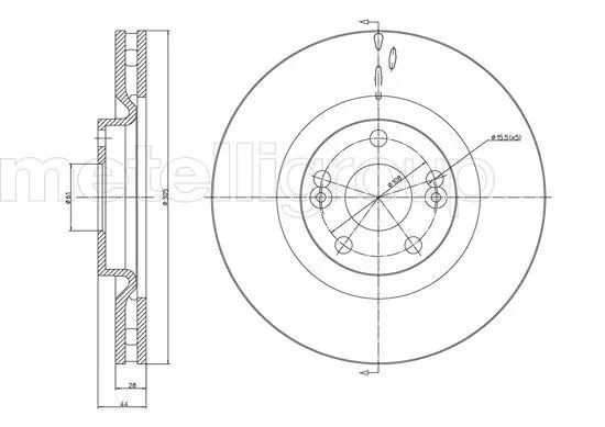 Handler.Part Brake disc METELLI 230678 1