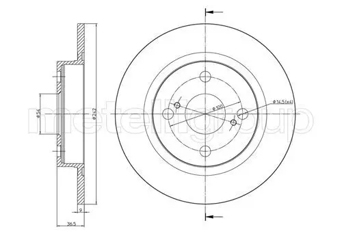 Handler.Part Brake disc METELLI 230648 1