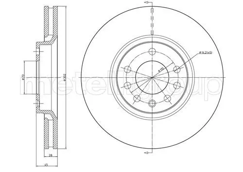 Handler.Part Brake disc METELLI 230681C 1