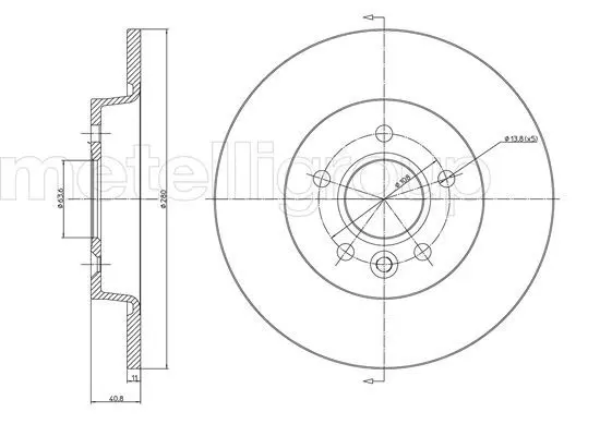 Handler.Part Brake disc METELLI 230657 1