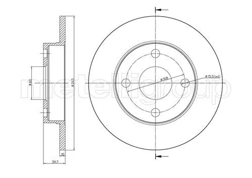 Handler.Part Brake disc METELLI 230658 1