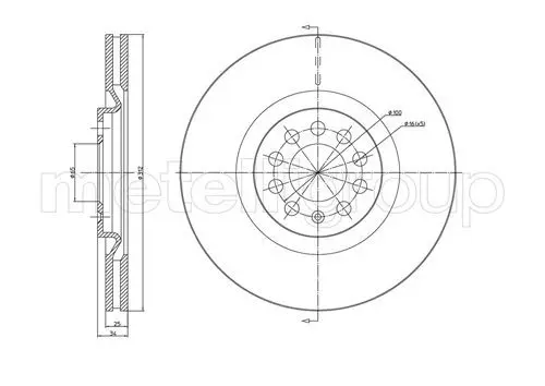 Handler.Part Brake disc METELLI 230706C 1